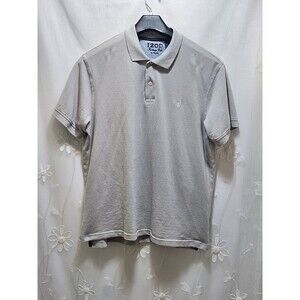 Izod Mens XL Gray Top Polo Heritage Classic Preppy Quiet Luxury Crisp Clean Golf